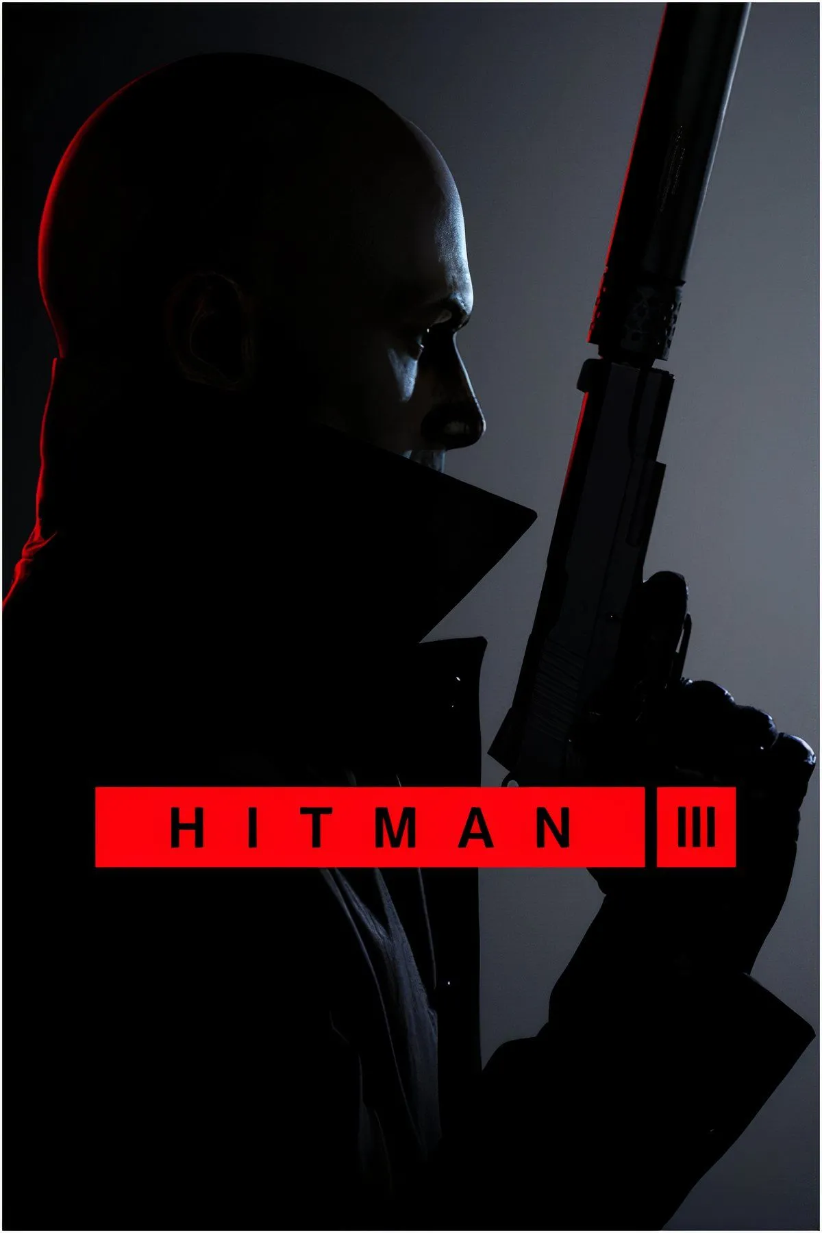 Agent 47 trong Hitman World of Assassination với bộ vest và cà vạt đỏ đặc trưng.