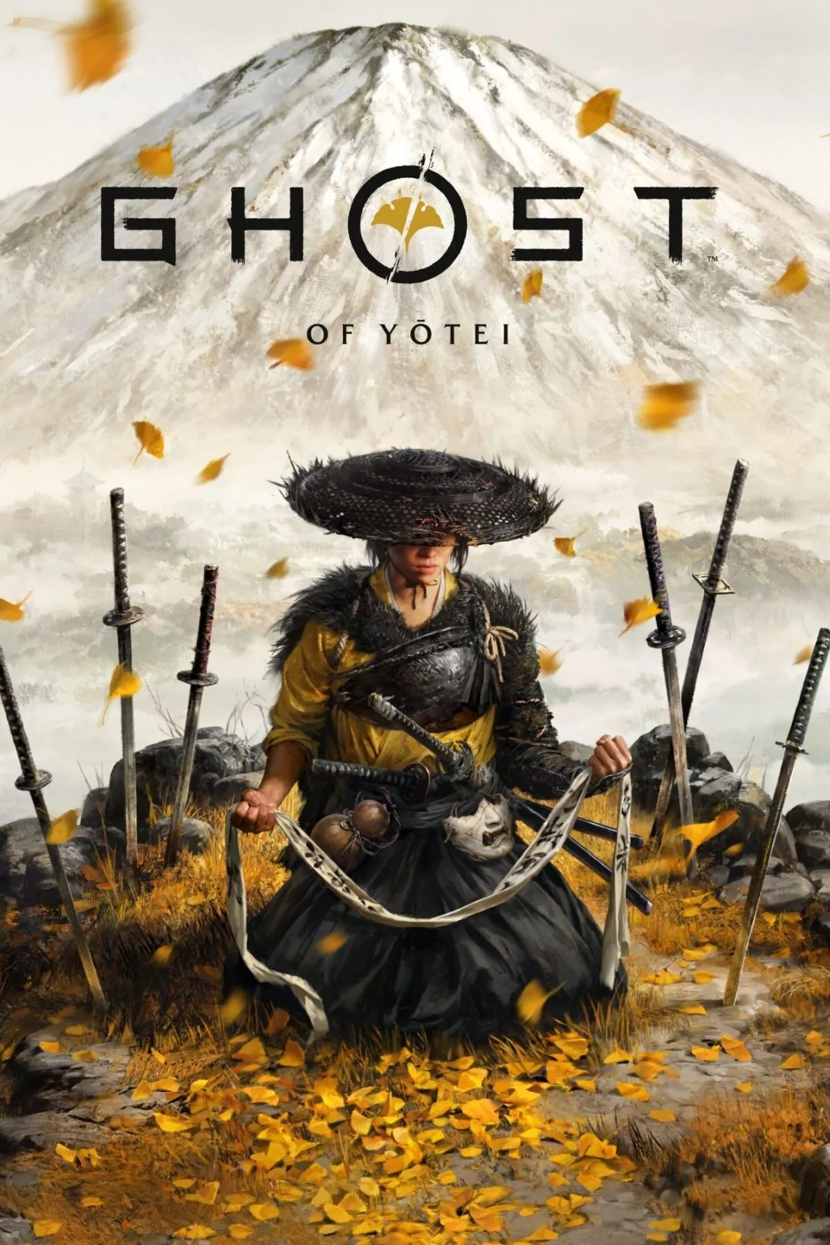 Ảnh bìa chính thức của Ghost of Yōtei, thể hiện phong cách đồ họa và không khí game