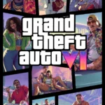 Ảnh bìa chính thức Grand Theft Auto 6, mô tả khung cảnh Vice City và nhân vật chính Lucia cùng Jason.