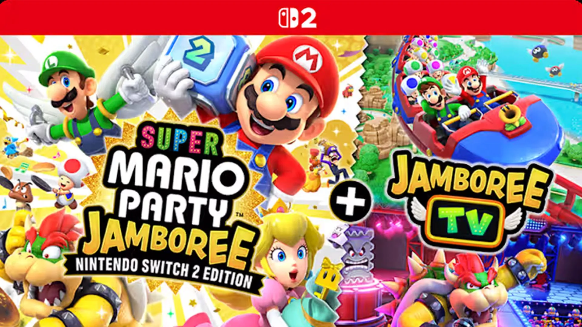 Ảnh bìa Super Mario Party Jamboree - Nintendo Switch 2 Edition + Jamboree TV, phiên bản nâng cấp với các tính năng mới