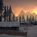 Ảnh chụp màn hình game The Long Dark với khung cảnh mùa đông Canada hùng vĩ và bình minh tuyệt đẹp trên Steam