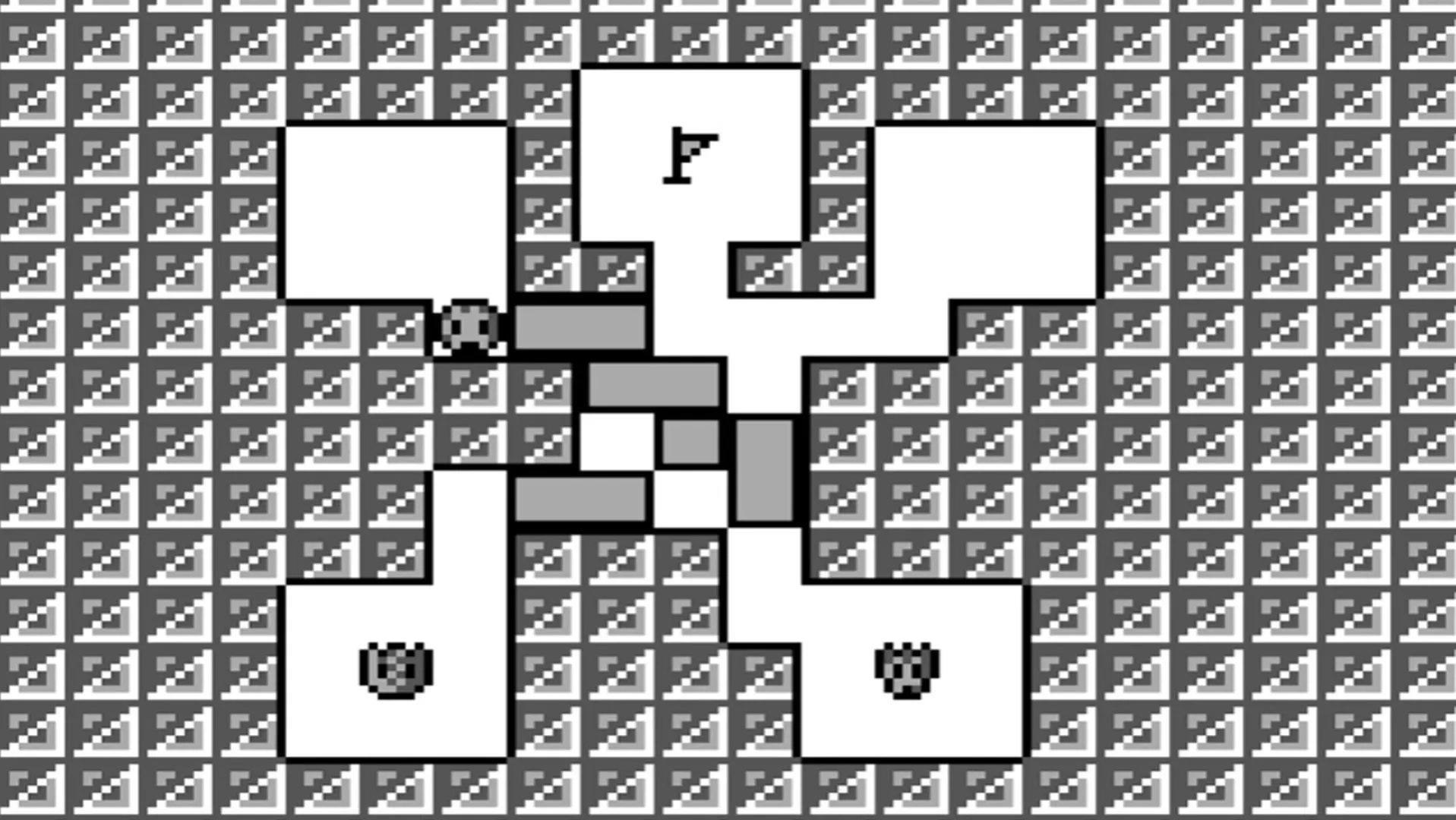 Ảnh chụp màn hình gameplay của game giải đố Amazing Tater trên Game Boy
