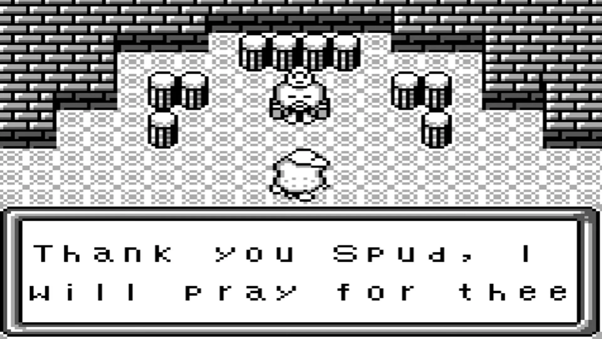 Ảnh chụp màn hình gameplay của Spud's Adventure, một game hành động phiêu lưu trên Game Boy