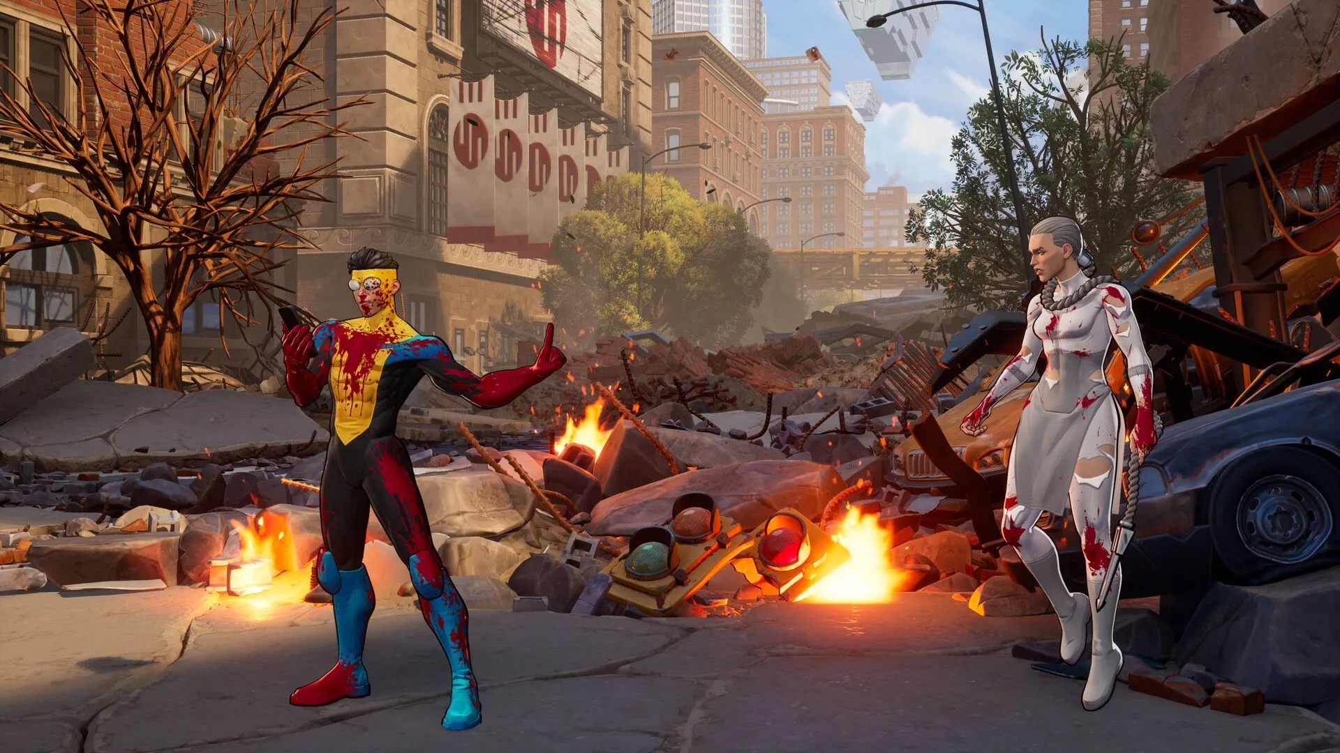 Ảnh chụp màn hình lối chơi của tựa game đối kháng Invincible VS