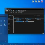 Ảnh minh họa thanh Taskbar Windows 11 hiển thị nhãn ứng dụng, làm cho giao diện giống Windows 10 hơn mà không cần cài thêm công cụ.