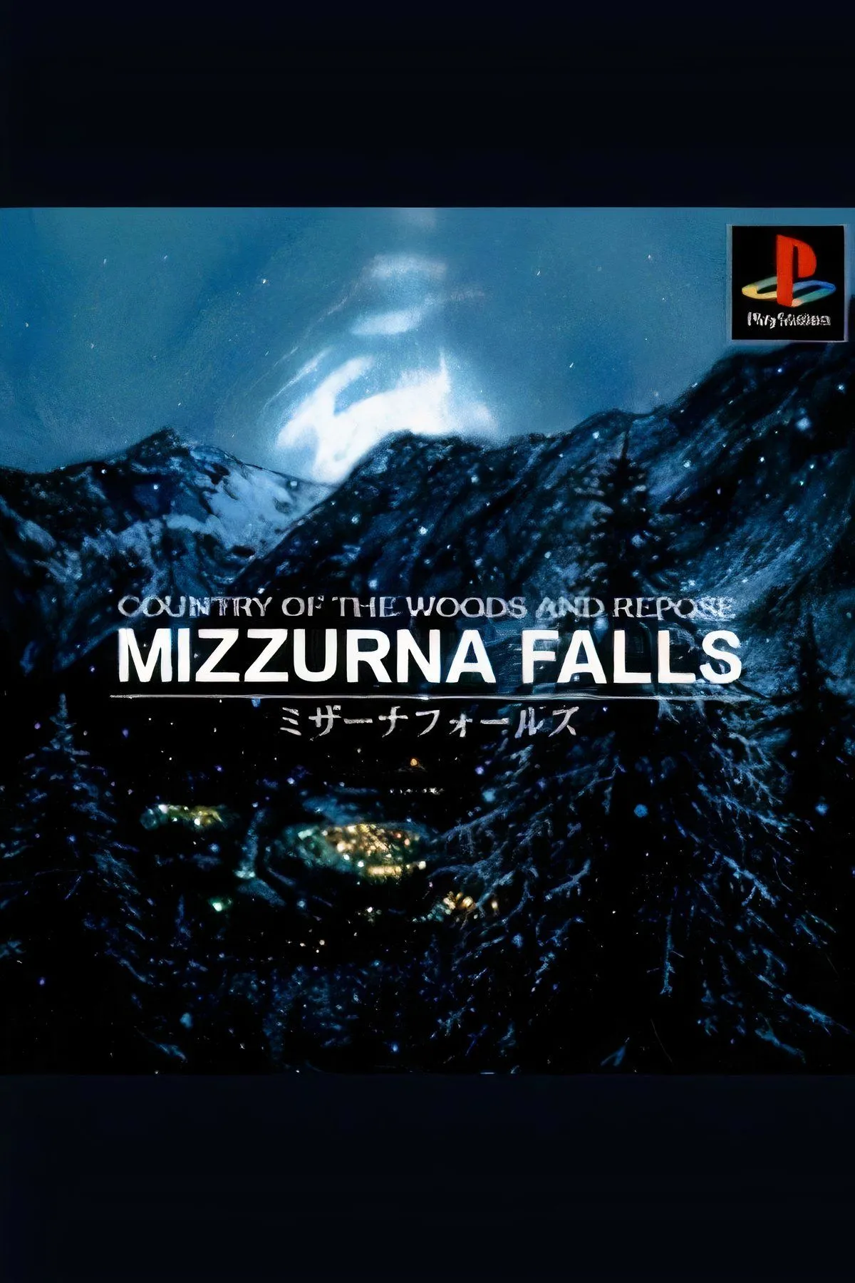 Bản đồ và giao diện lái xe ô tô trong trò chơi Mizzurna Falls trên hệ máy PlayStation 1.