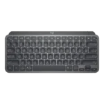 Bàn phím không dây Logitech MX Keys Mini với thiết kế nhỏ gọn màu xám nhạt