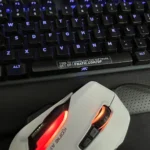 Bàn phím RGB FNATIC và chuột ROCCAT – Biểu tượng của gaming gear cao cấp, góp phần vào chi phí chơi game PC.