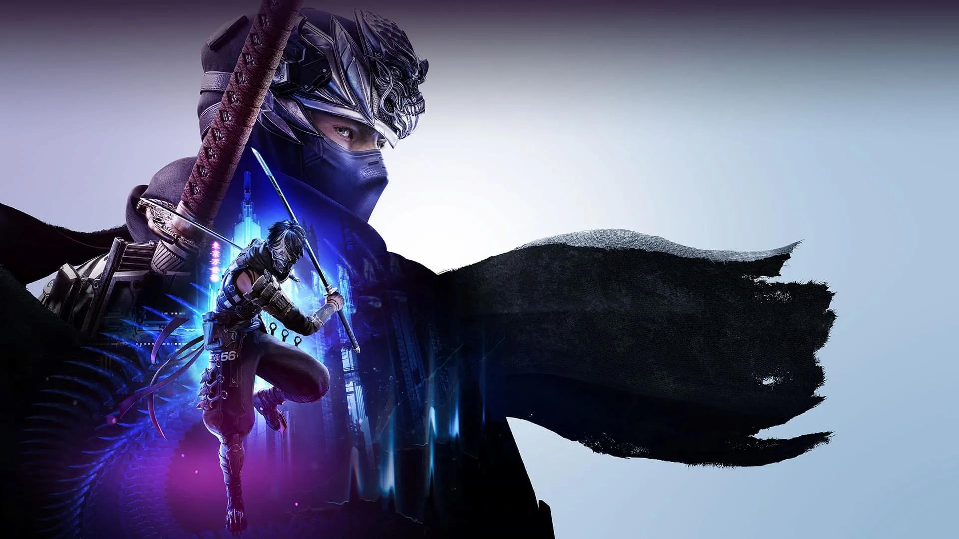 Bìa game Ninja Gaiden 4 với nhân vật chính Ryu Hayabusa cùng nhân vật mới Yakumo trong tư thế sẵn sàng chiến đấu, thể hiện sự trở lại của series.