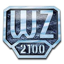 Biểu tượng game chiến thuật hậu tận thế Warzone 2100 với thiết kế robot và vũ khí