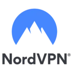 Biểu tượng NordVPN với hình núi và vòng tròn xanh