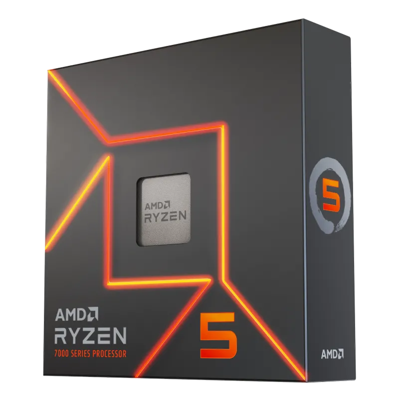 Bộ xử lý AMD Ryzen 5 nổi bật trên nền trong suốt