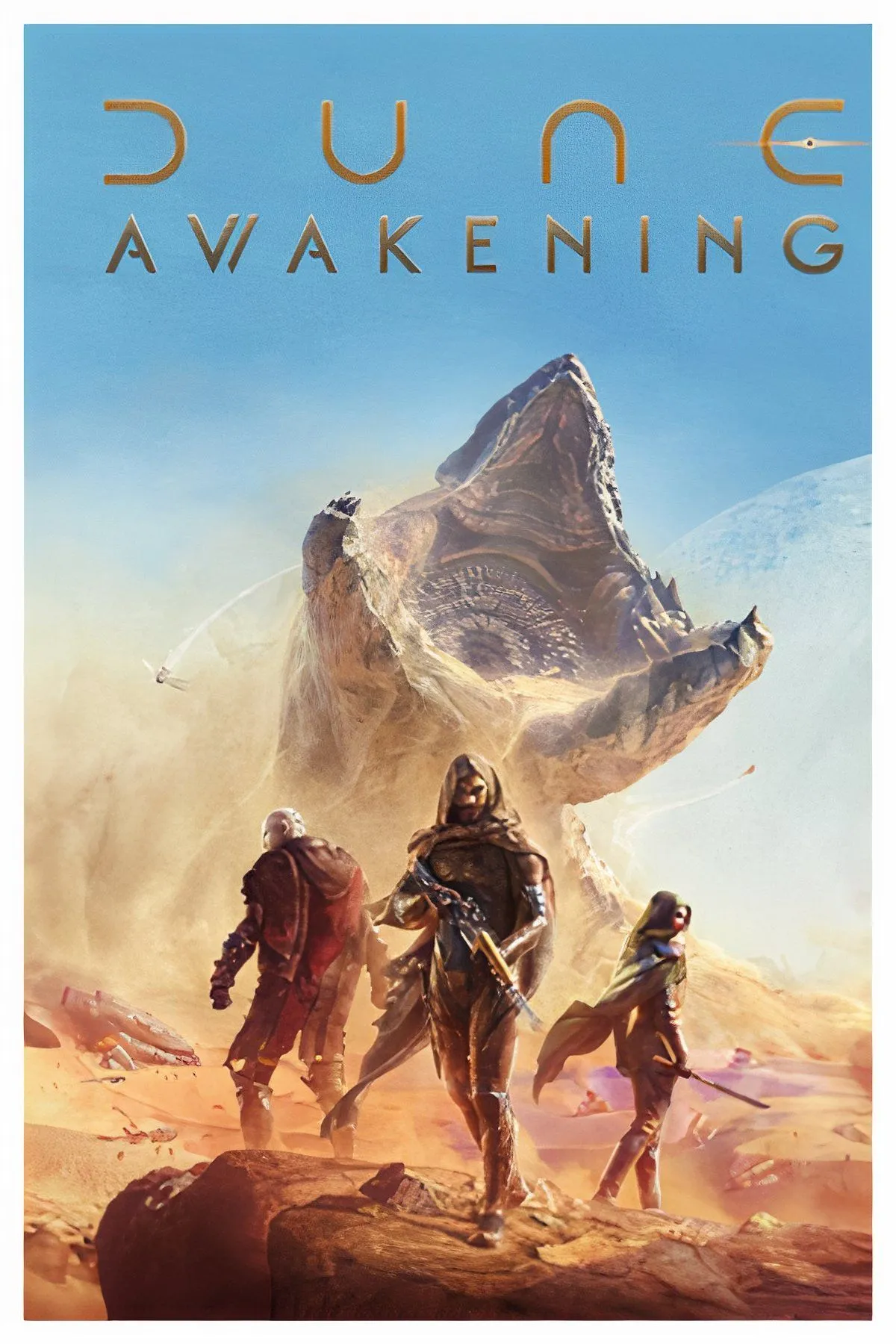 Bối cảnh game Dune Awakening thế giới mở với người chơi và sinh vật sa mạc