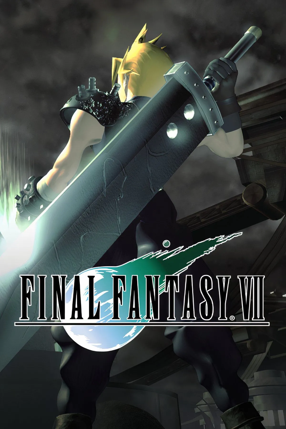Các nhân vật Cloud, Sephiroth và cảnh chiến đấu biểu tượng trong game Final Fantasy VII