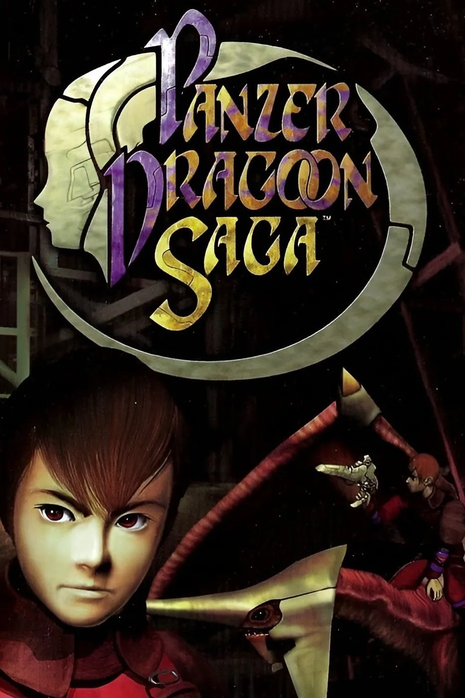 Cận cảnh gameplay Panzer Dragoon Saga với nhân vật cưỡi rồng bay lượn trên bầu trời xanh