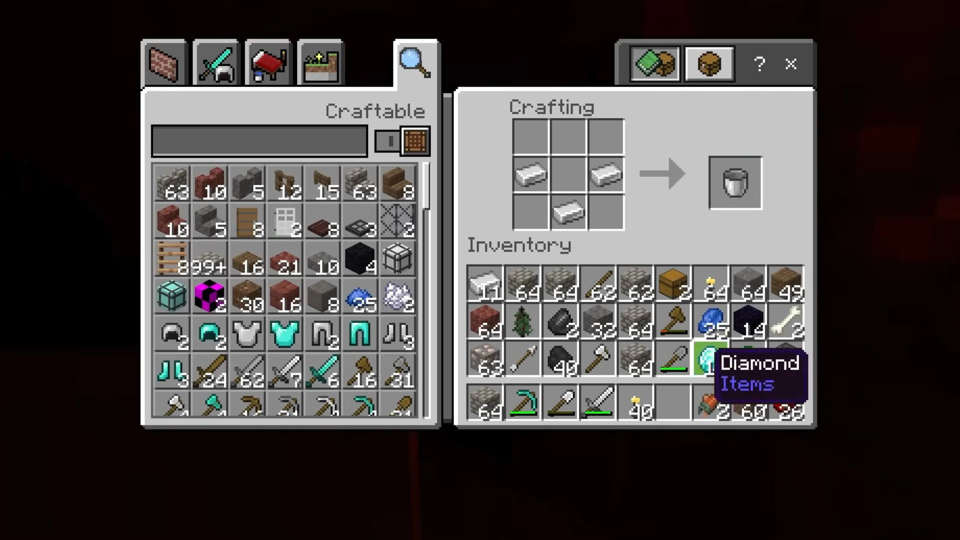 Cận cảnh một ngôi làng NPC trong Minecraft, nơi người chơi có thể tương tác và giao dịch.