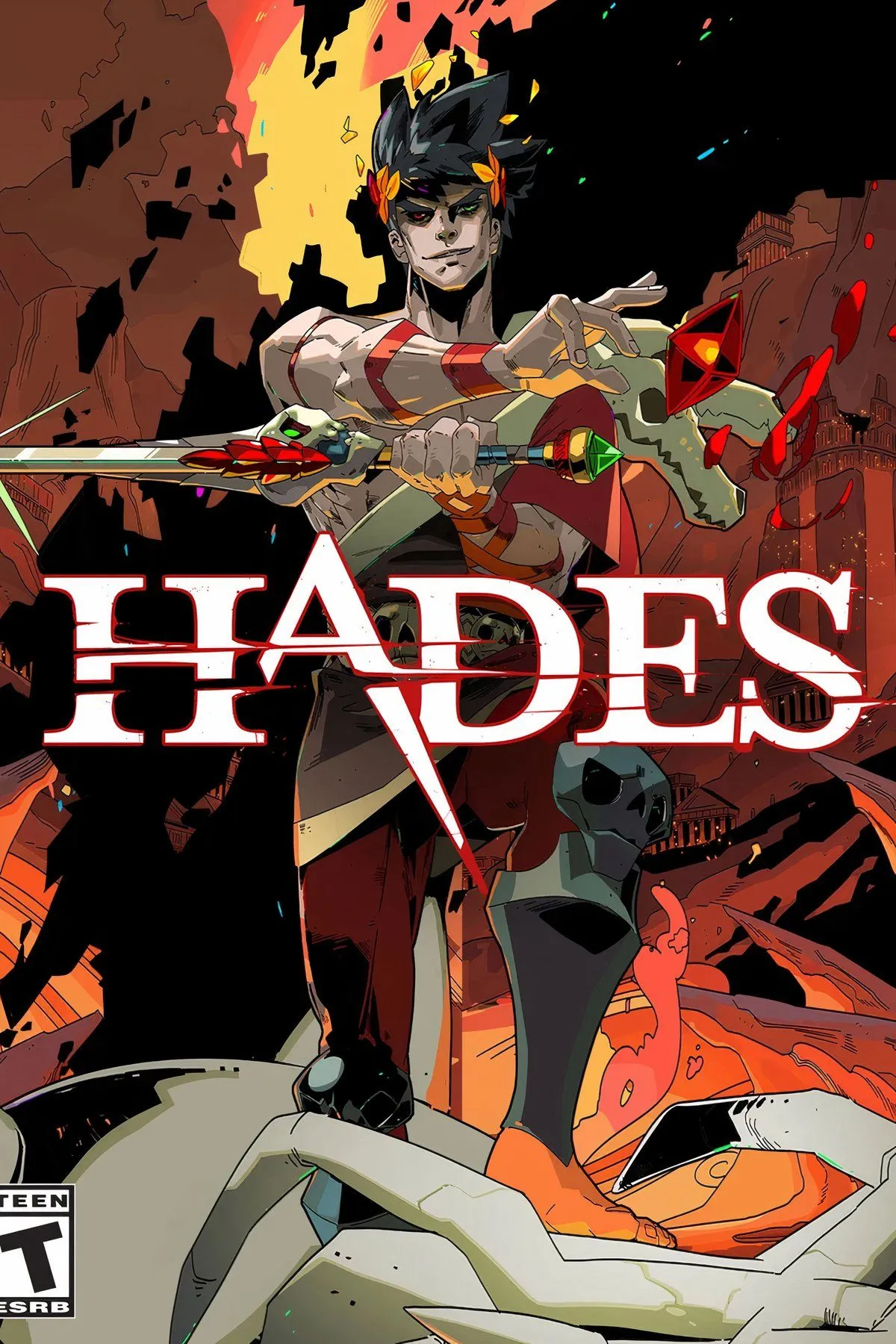 Cận cảnh nhân vật Zagreus trong Hades chiến đấu, minh họa đồ họa đẹp mắt và lối chơi hành động dồn dập