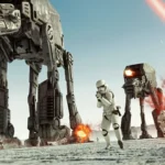 Cảnh chiến đấu hoành tráng trong game Star Wars Battlefront II