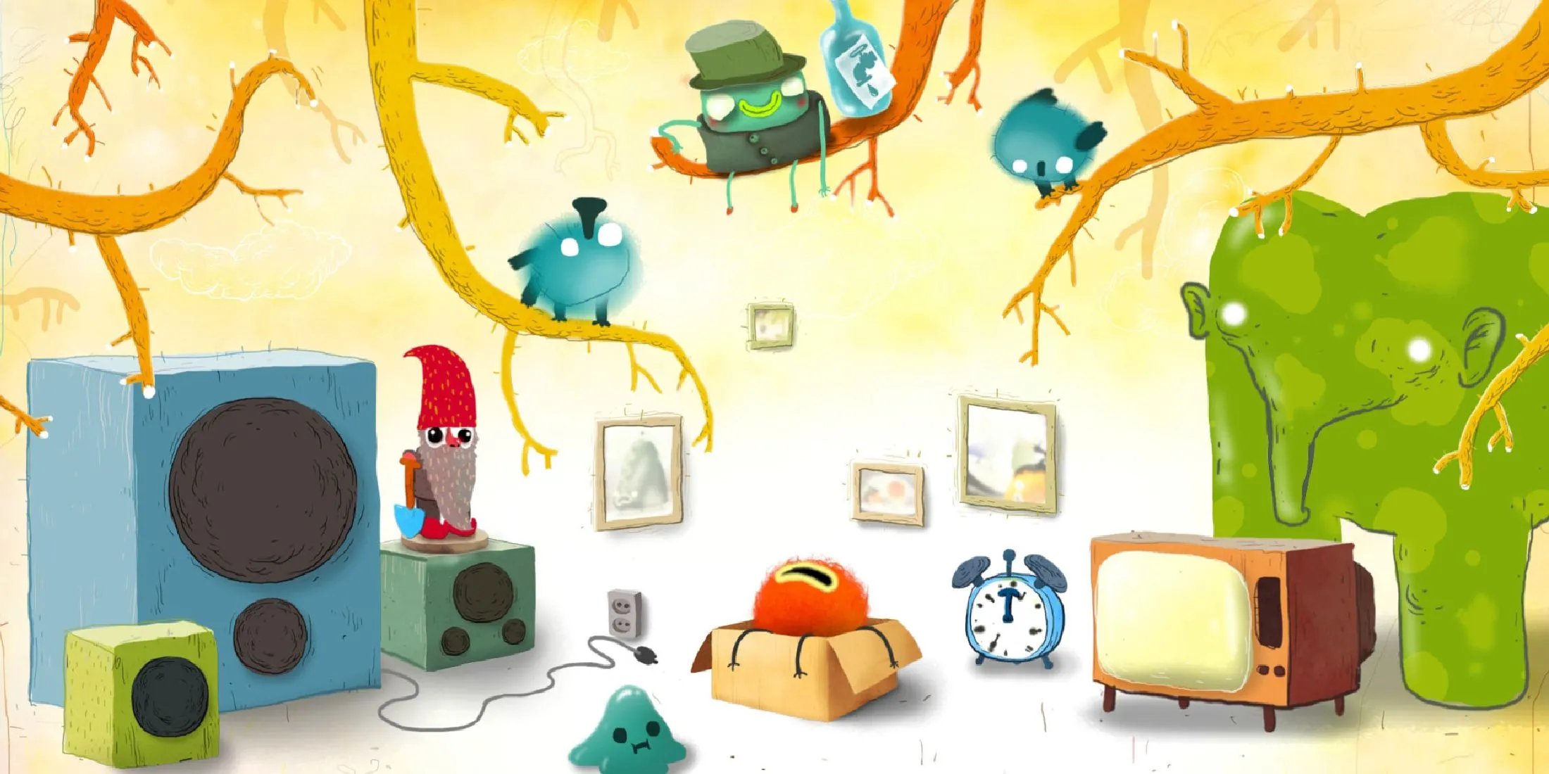 Cảnh gameplay trong Chuchel với những màn giải đố độc đáo