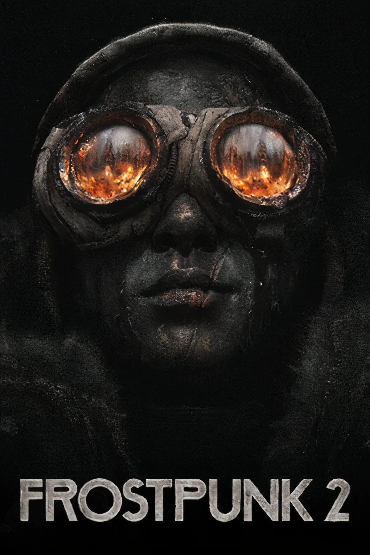 Cảnh quan thành phố đóng băng với tòa nhà trung tâm phát nhiệt trong game Frostpunk 2.