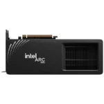 Card đồ họa Intel Arc B580 với thiết kế quạt kép, minh họa sản phẩm dành cho gaming tầm trung
