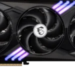 Card đồ họa MSI Gaming Trio OC RTX 5070 với thiết kế tản nhiệt ba quạt mạnh mẽ, đang được bán tại Newegg.