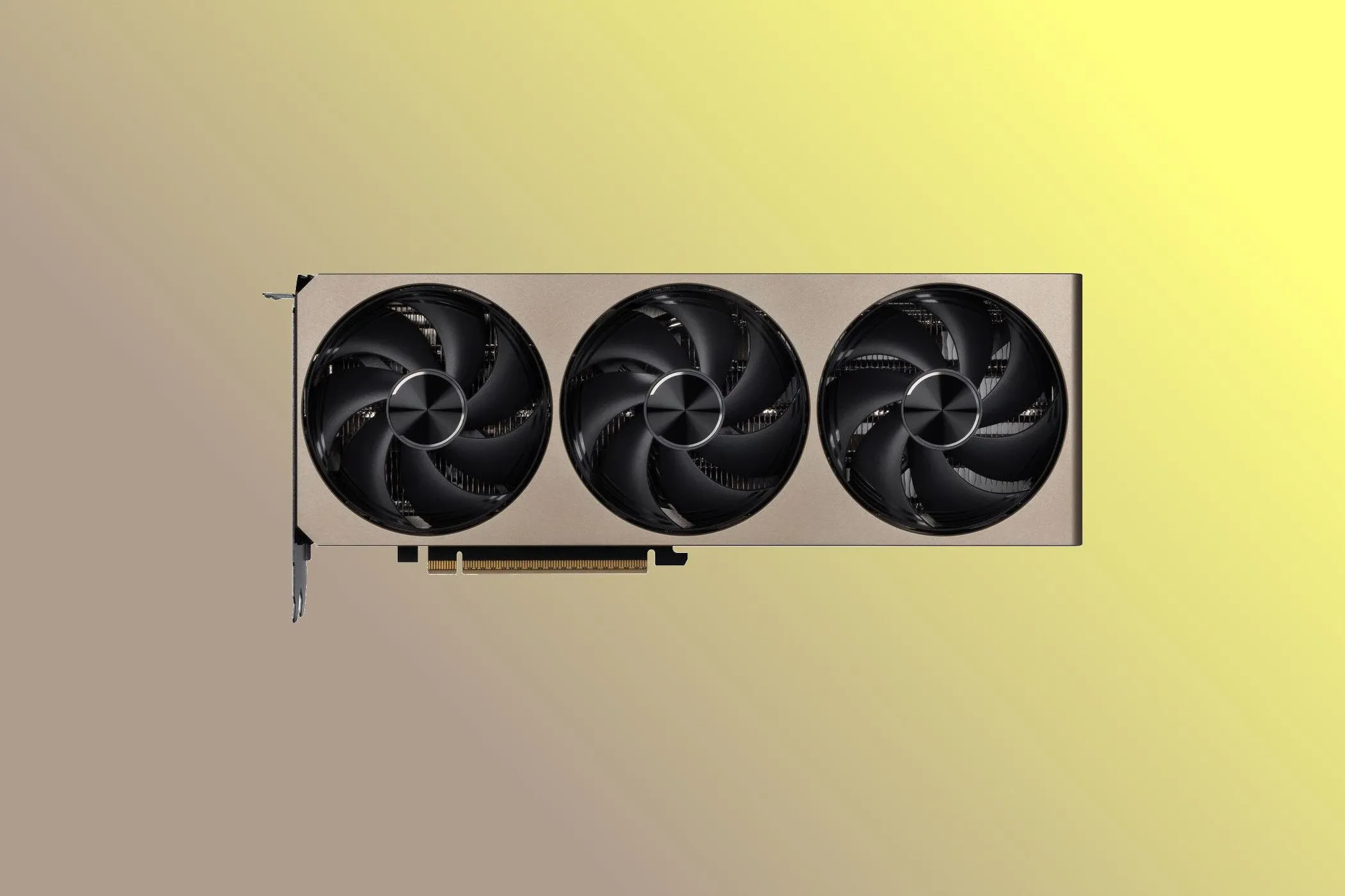 Card đồ họa MSI Inspire GeForce RTX 5080 3X OC với thiết kế sang trọng, ba quạt tản nhiệt hiệu quả.