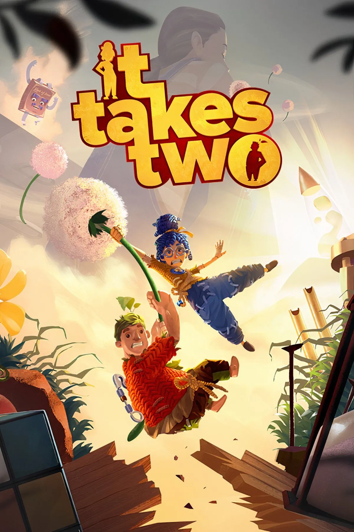 Cody và May, hai nhân vật búp bê trong game It Takes Two, đang vượt qua thử thách