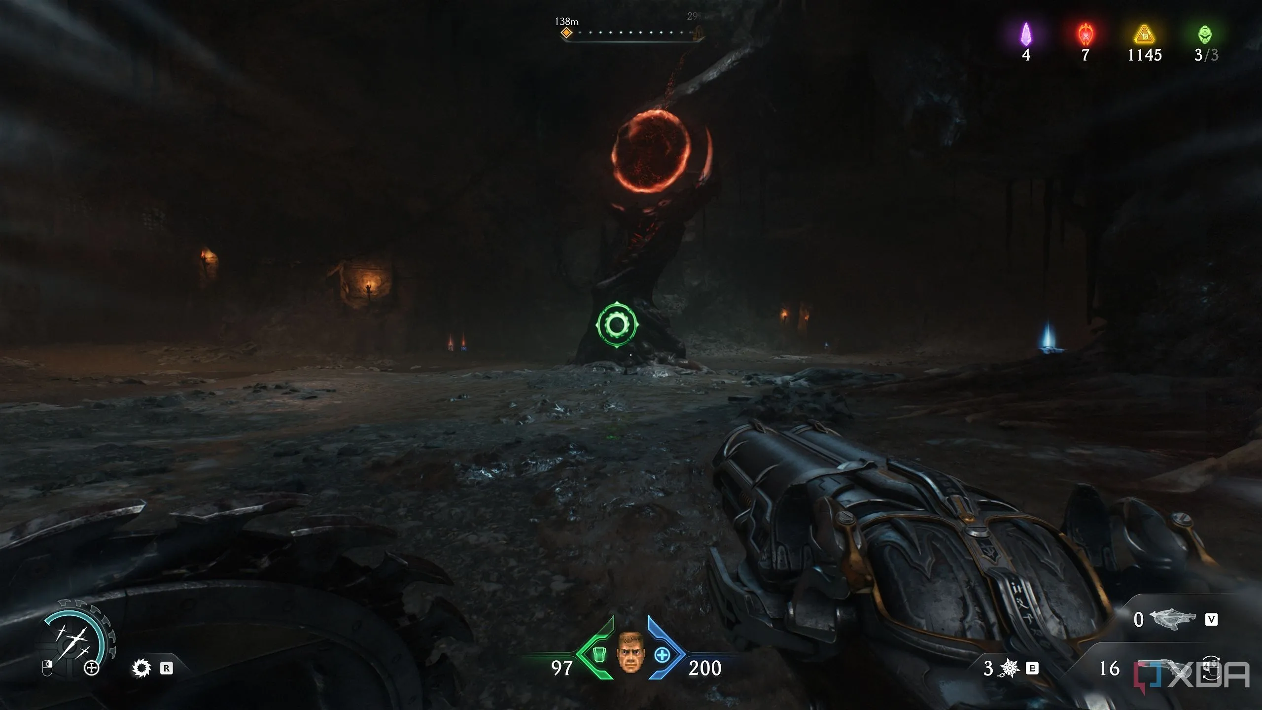 Cổng Máu trong Chương 20 Doom The Dark Ages, yêu cầu Shield Charge để đi qua.