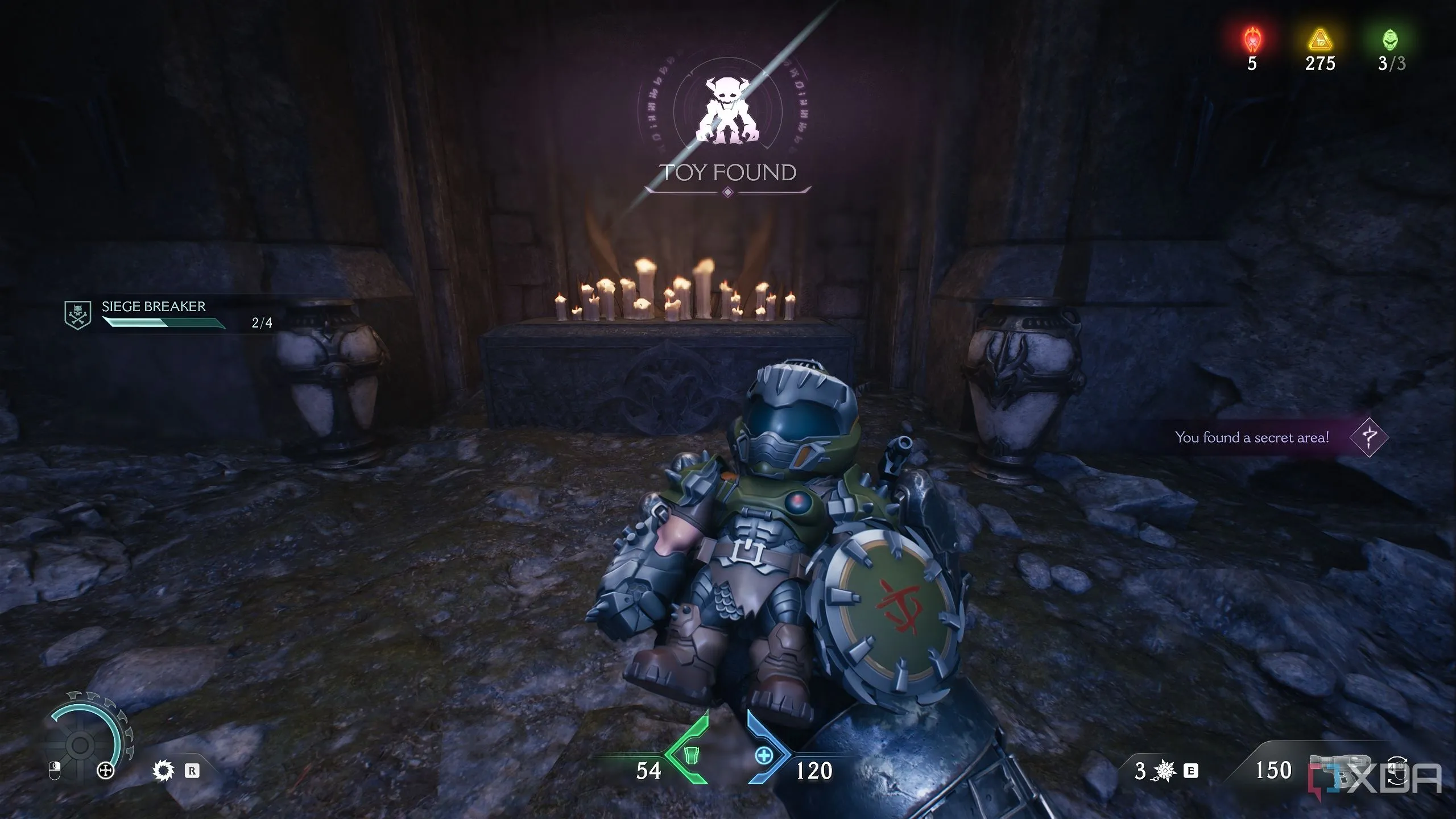 Đồ chơi sưu tầm Doom Slayer nhỏ gọn và chi tiết trong Doom The Dark Ages