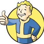 Fallout Vault Boy biểu tượng, minh họa sự kiện giảm giá game Fallout trên Steam.