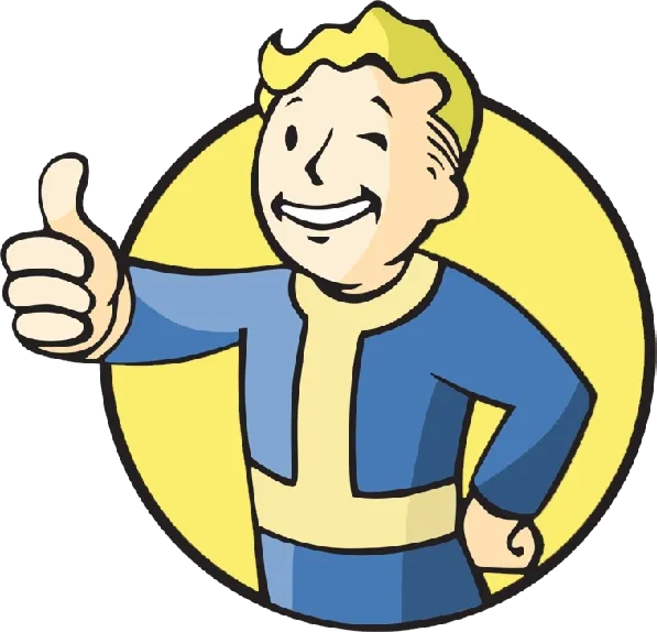 Fallout Vault Boy biểu tượng, minh họa sự kiện giảm giá game Fallout trên Steam.