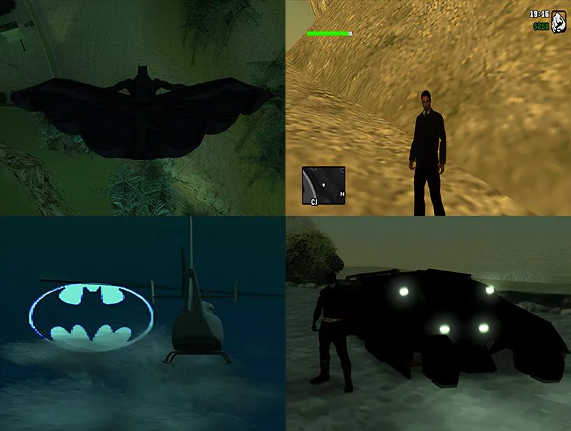 Game play mod Batman The Dark Knight trong GTA San Andreas trên PS2