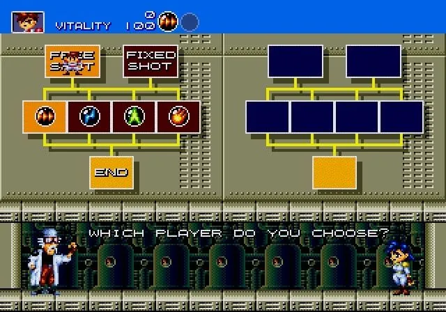 Gameplay bắn súng hành động Gunstar Heroes với đồ họa hoạt hình đặc trưng