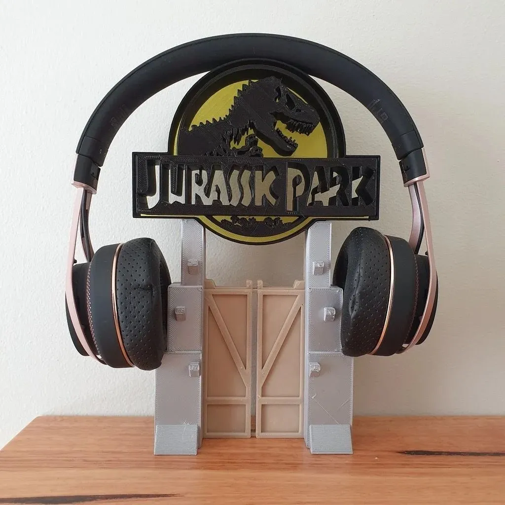 Giá đỡ tai nghe công viên kỷ Jura được in 3D