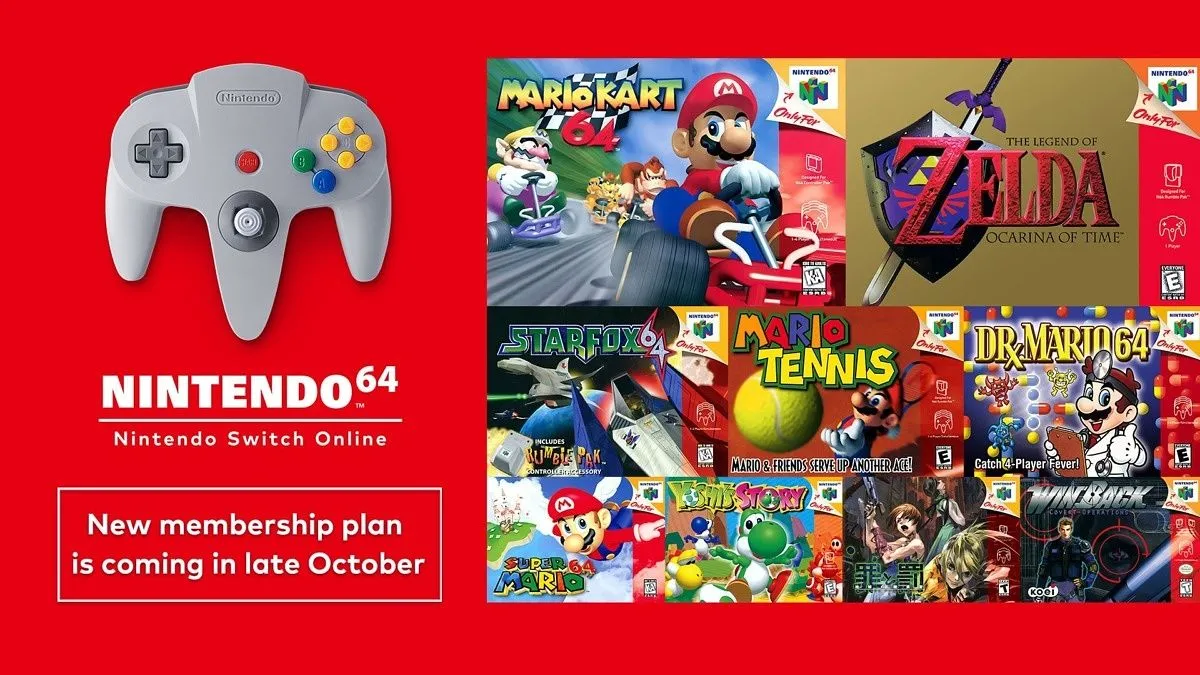 Giao diện các tựa game Nintendo 64 trên Nintendo Switch Online Expansion Pack