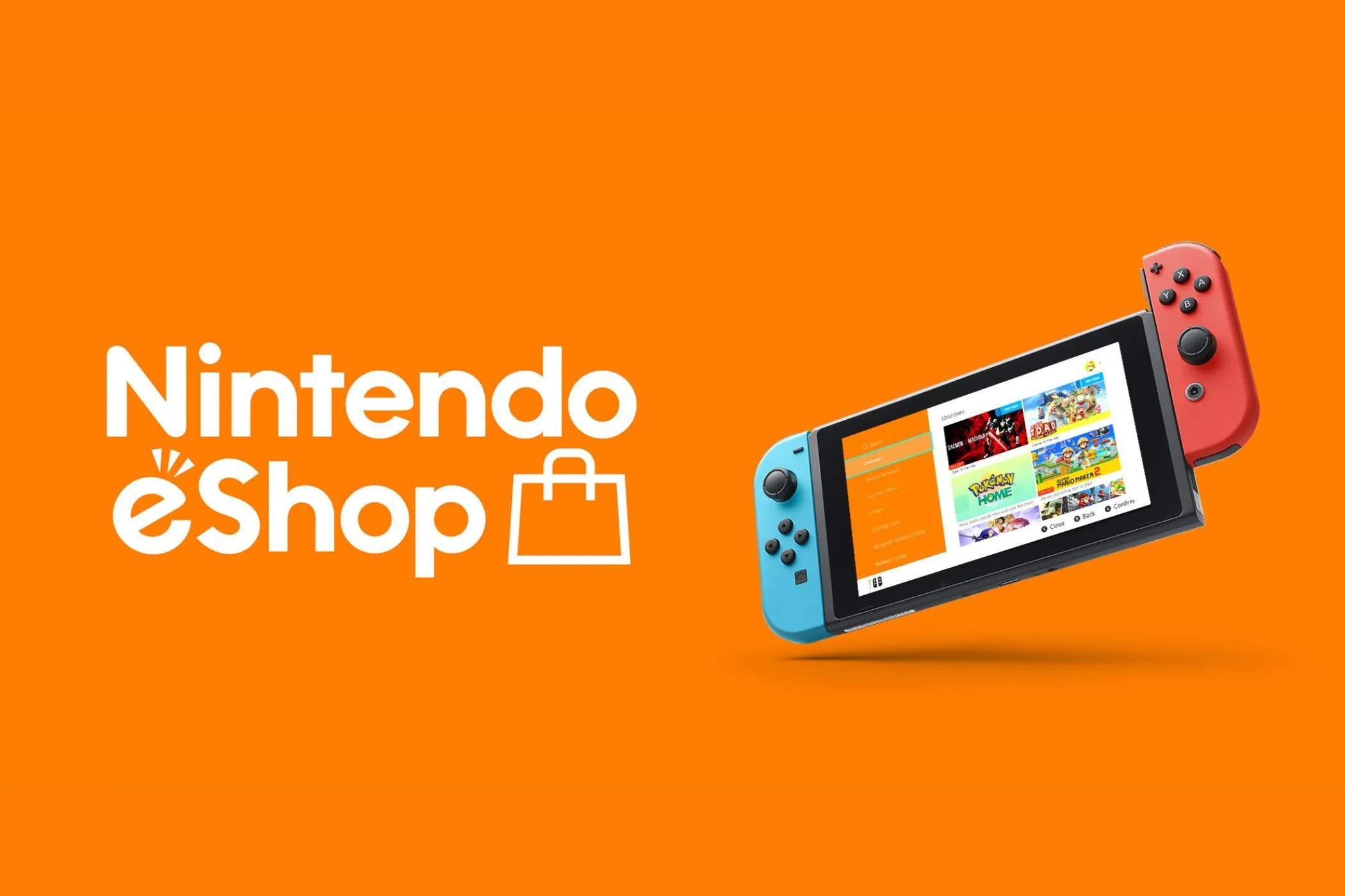 Giao diện chính Nintendo eShop hiện tại, cho thấy sự chậm chạp trong điều hướng