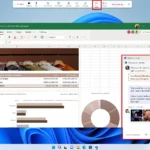 Giao diện cửa sổ chat riêng tư trong Microsoft Teams khi người dùng đang chia sẻ màn hình trình chiếu