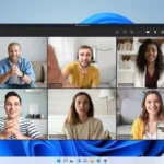 Giao diện cuộc họp Microsoft Teams trên Windows 11, với tính năng di chuyển dữ liệu sắp ra mắt.
