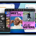 Giao diện đa nhiệm mới trên iPadOS 26 với các cửa sổ ứng dụng có thể thay đổi kích thước và di chuyển linh hoạt