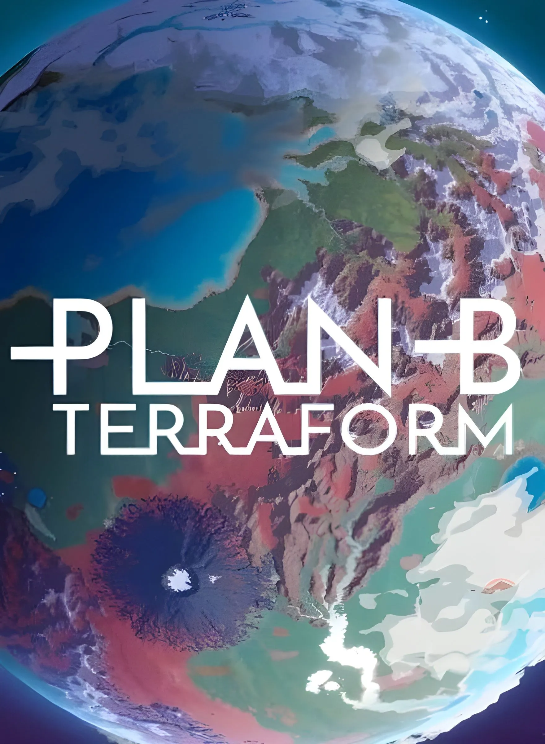 Giao diện game Plan B Terraform với các công trình khai thác và vận chuyển tài nguyên trên hành tinh