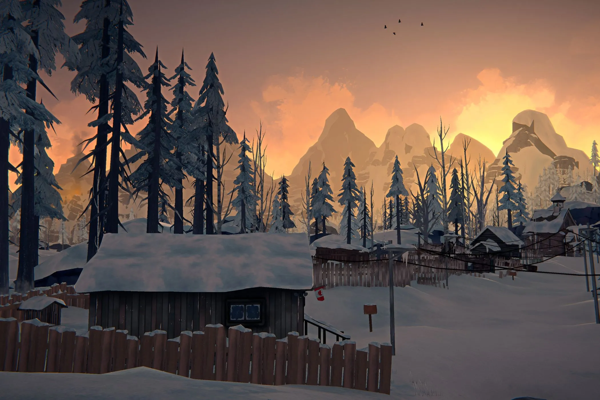 Giao diện game The Long Dark với cảnh bình minh trên tuyết hoang vắng, một trong những game indie nổi bật đang có ưu đãi trên Steam.