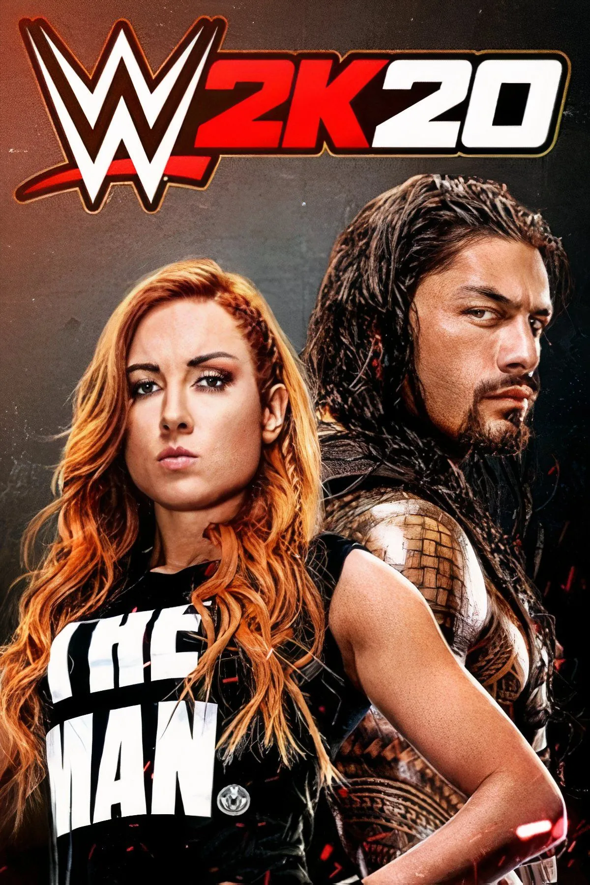 Giao diện game WWE 2K20 với nhân vật Brock Lesnar đang thực hiện đòn khoá