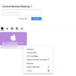 Giao diện kết nối RustDesk hiển thị ID và ô nhập mật khẩu để truy cập máy tính từ xa.