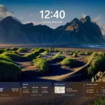 Giao diện màn hình khóa Windows 11 với tính năng Discover widgets đang hoạt động