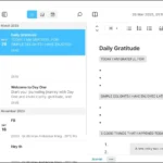Giao diện người dùng gọn gàng và trực quan của ứng dụng Day One trên Windows, thể hiện khu vực viết nhật ký chính.