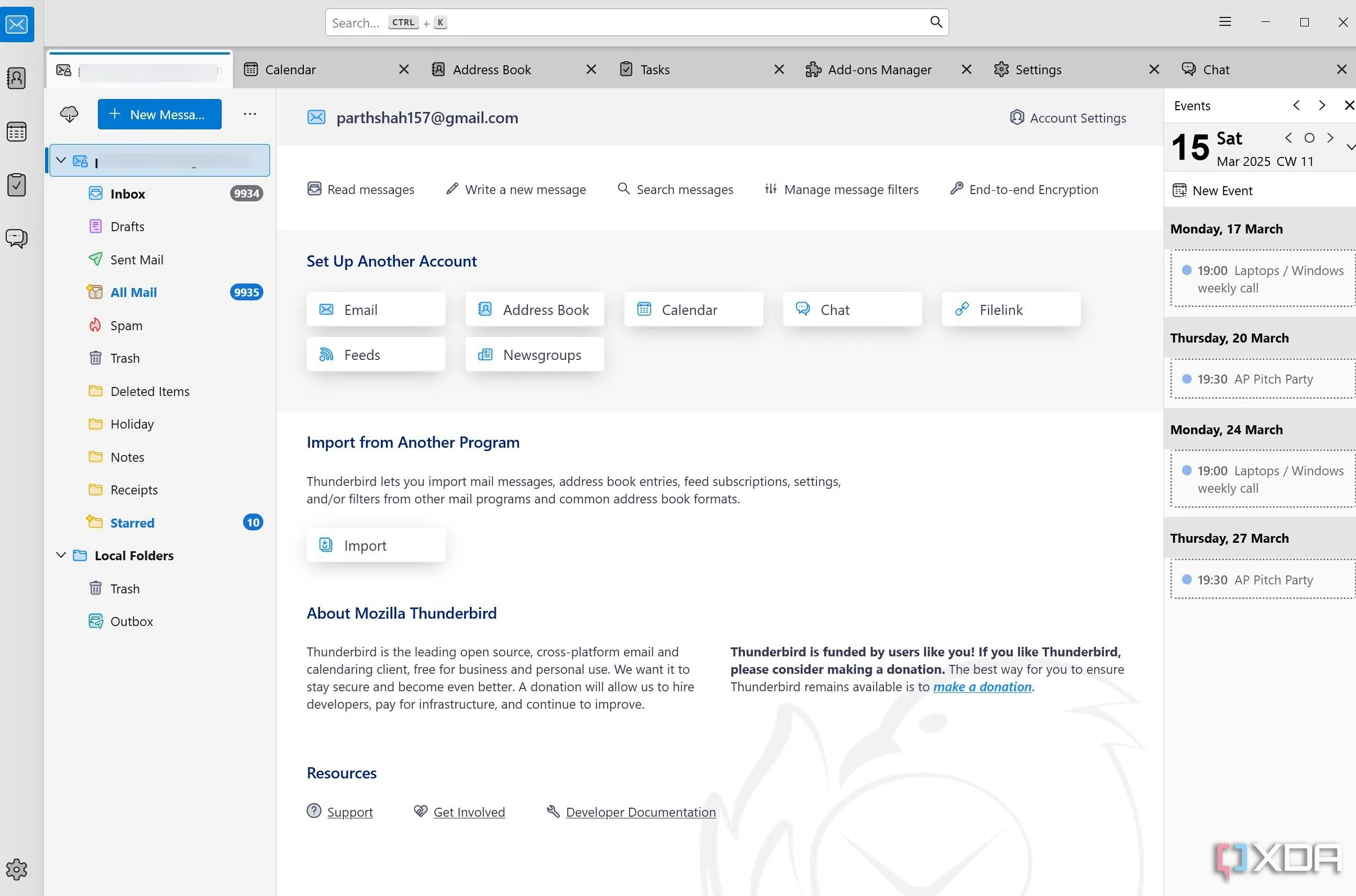 Giao diện người dùng hiện đại của Mozilla Thunderbird sau bản cập nhật Nebula v128, thể hiện sự cải tiến vượt trội.