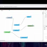 Giao diện người dùng web của Node-RED với các chuỗi node tự động hóa nhà thông minh