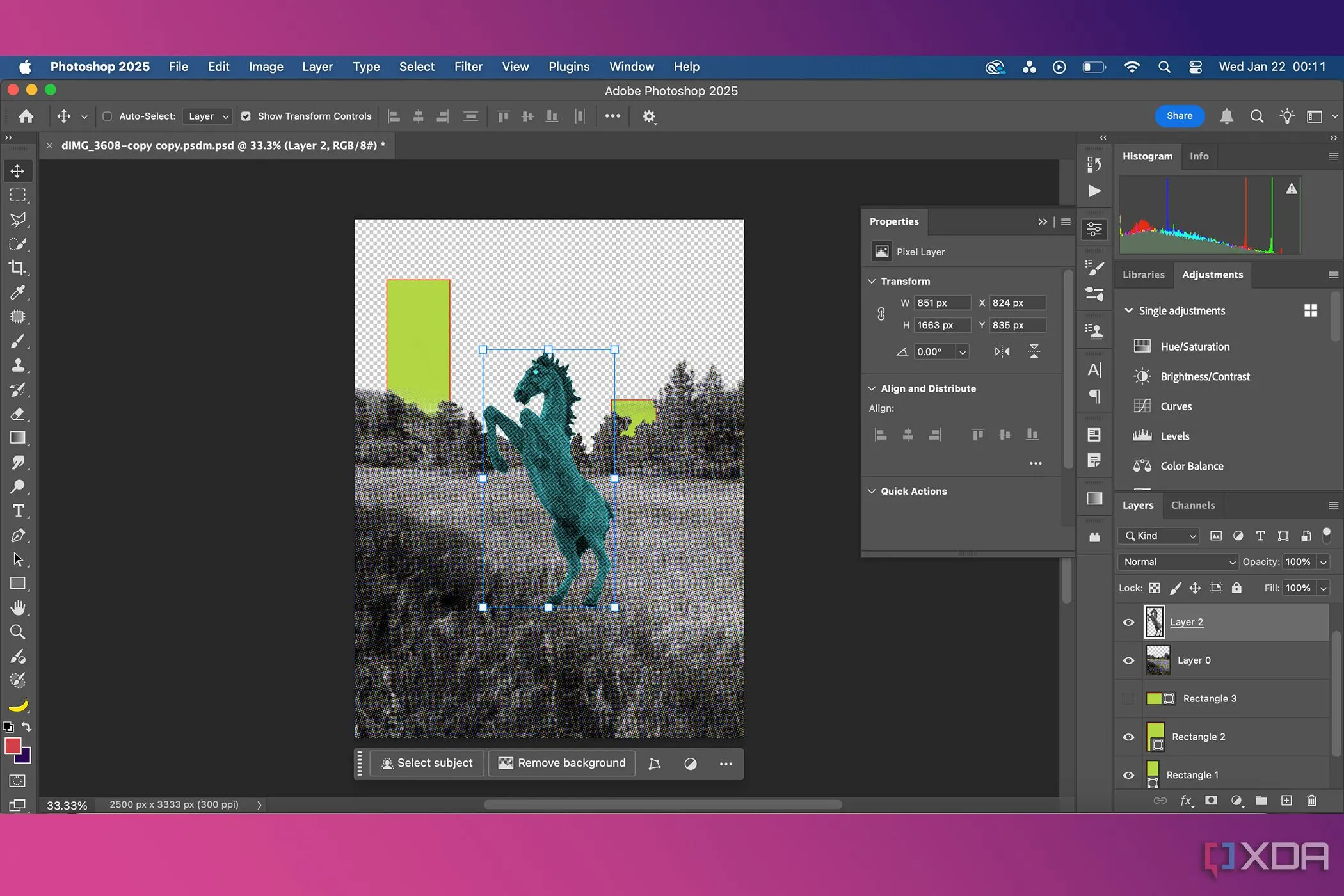 Giao diện Photoshop hiển thị bảng điều khiển thuộc tính, tối ưu cho quy trình làm việc chuyên nghiệp