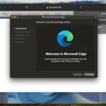 Giao diện trình duyệt Microsoft Edge trên máy tính Mac